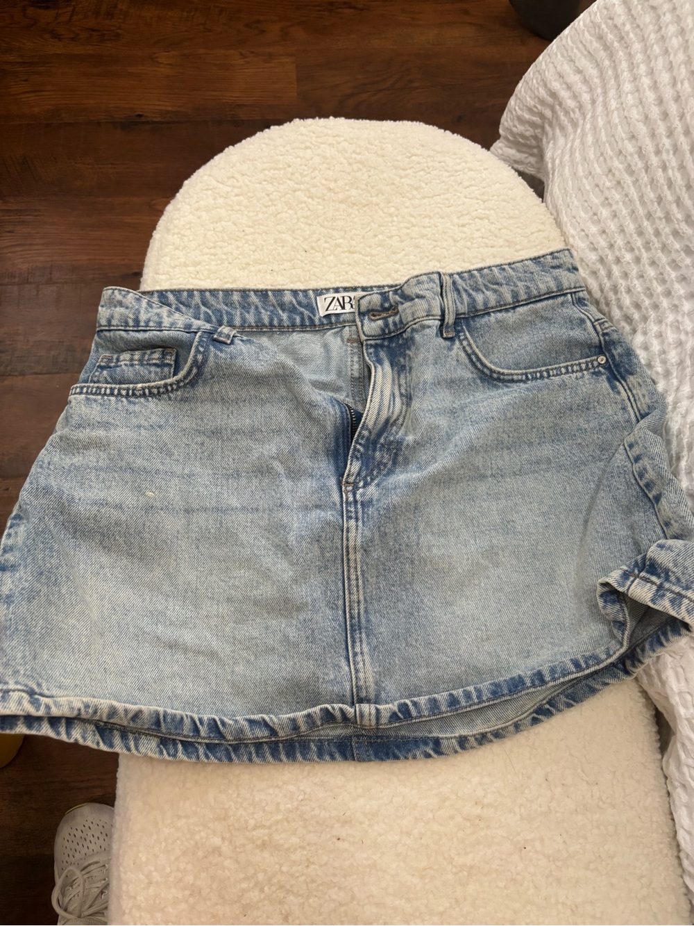 ZARA Light Blue Denim Skirt